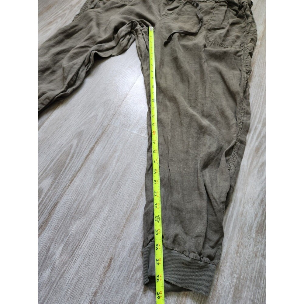 CASLON Linen Jogger Pants Green Drawstring Elastic Waist Relaxed Fit 20W GUC - Picture 8 of 10